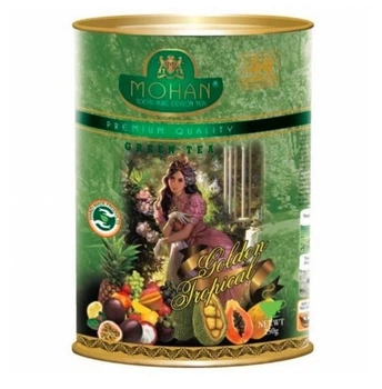 Зеленый чай Золотые тропические фрукты в банке Mohan 250 гр