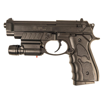 G052BL Страйкбольный пистолет Galaxy Beretta 92 с лазерным прицелом пластиковый