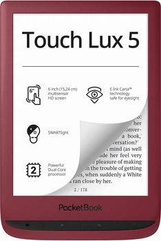 Электронная книга 6" PocketBook Touch Lux 5 Бордовый (‎PB628-R-WW)