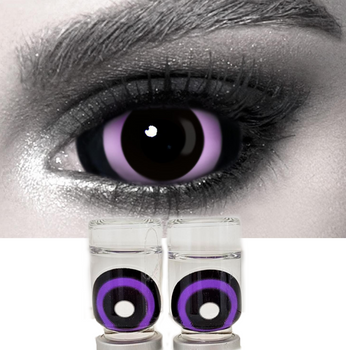 Цветные линзы склеры ELITE Lens "Хоррор фиолет" 2 шт.