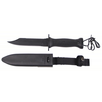 Нож боевой МК3 пластиковая ручка черная MFH Германия