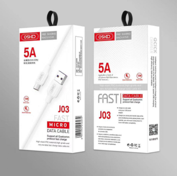 Кабель швидкої зарядки OSHID J03 5A Fast Charging Micro USB
