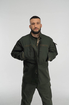 Тактична військова форма комплект костюм, (Куртка + Штани), Камуфляж "Оліва", Розмір: M