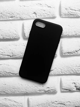 Силиконовый матовый чехол на iPhone 7/8/SE 2020 :: Черный