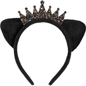 Вушка Кішка Принцеса SETA Decor 21-638BLK-BLK