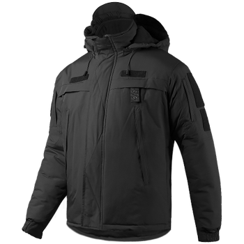 Куртка тактична зимова Patrol nylon black Camo-tec Розмір 56