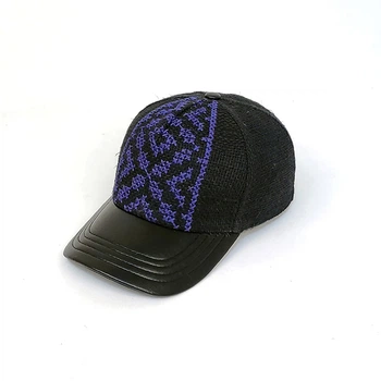 Кепка Шапельє Вишиванка льон 60 Чорна (LI060-black)