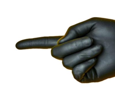 Нитриловые перчатки Medicom SafeTouch® Black (5 грамм) без пудры текстурированные размер L 100 шт. Черные