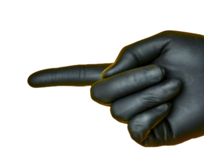 Нитриловые перчатки Medicom SafeTouch® Advanced Black без пудры текстурированные размер M 100 шт. Черные (3.3 г)