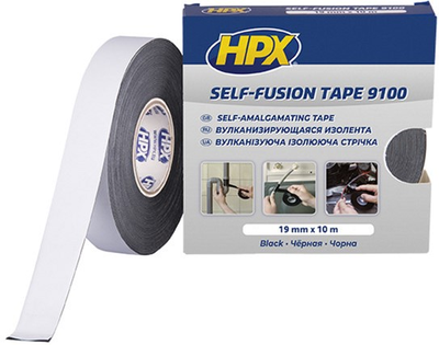 Вулканизирующая изоляционная лента HPX Self-Fusion 19 мм x 10 м Черная (SF1910)