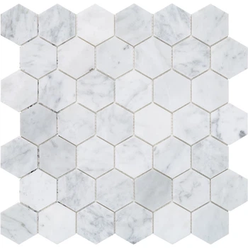 Мозаика MOZAICO DE LUX C-MOS HEXAGON BIANCO CARRARA POL