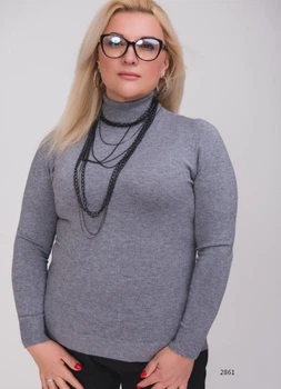 Гольф Milano батал горло-отворот XL/XXL (52-54) Темно-серый