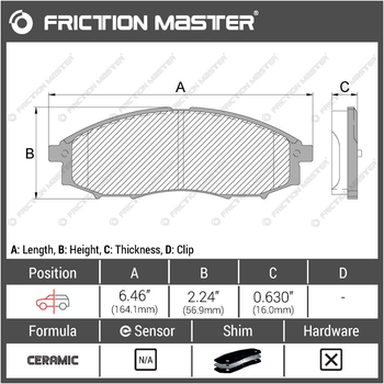 Гальмівні колодки дискові Friction Master Ultralife Ceramic CMX830