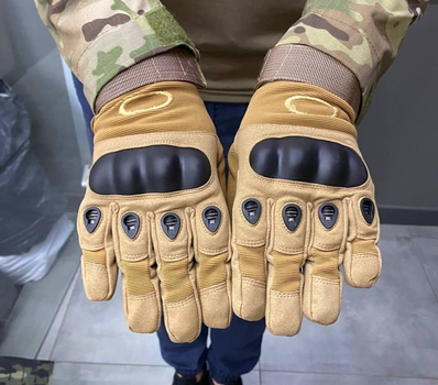 Перчатки тактические с пальцами, цвет Койот, размер M