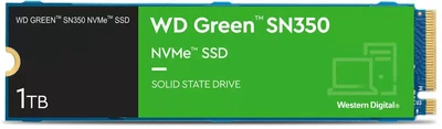 Dysk SSD Western Digital Green SN350 1TB NVMe M.2 2280 PCIe 3.0 x4 3D NAND QLC (WDS100T3G0C)