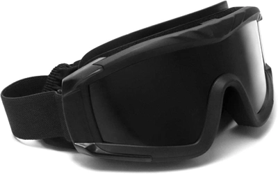 Военные тактическая маска-очки (Армейские Черные) сменными линзами