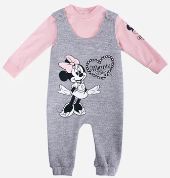 Полукомбинезон со свитшотом Минни Маус Disney 80-86 см (12-18 мес) MN18375 Серо-розовый 8691109924803