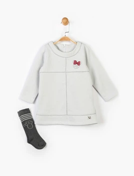 Платье с высокими носками Minnie Mouse 2 года (92 см) Disney (лицензированный) Cimpa серое MN14625