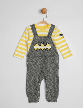 Полукомбинезон (+ кофта) Batman 12-18 мес (80-86 см) DC Comics (лицензированный) Cimpa серый желтый KZ15900