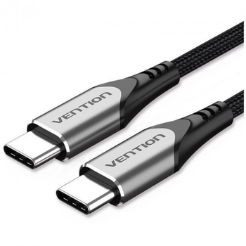 Кабель Vention USB Type C- USB Type C 3A 1 м, 3А, швидка зарядка, Black (TADHF)