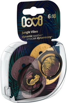 Пустышка Lovi Jungle Vibes Girl силиконовая динамическая 6-18 месяцев 2 шт (22/903girl)