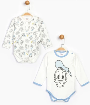 Боді 2 шт Дональд Дак 80-86 см (12-18 міс) Disney MC16185 Біло-блакитний 8691109823038