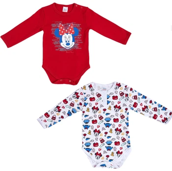 Боди 2 шт Minni Mouse Disney 56-62 см (0-3 мес) MN18363 Бело-красный 8691109924377
