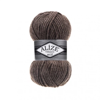 Пряжа Alize Superlana Maxi 240 молочно-коричневий меланж