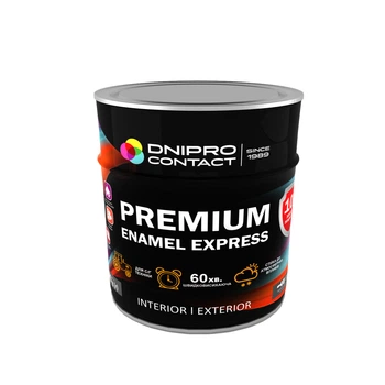 Эмаль быстровысыхающая Dnipro Contact Premium Express светло-серый ( RAL 7040 ) 0,6 кг