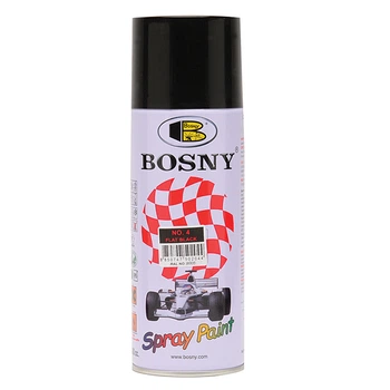 Краска аэрозольная акриловая Bosny №4 черная матовая 400 мл