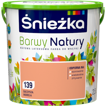 Краска интерьерная латексная Sniezka Barwy Natury 139 сочный абрикос 2,5 л