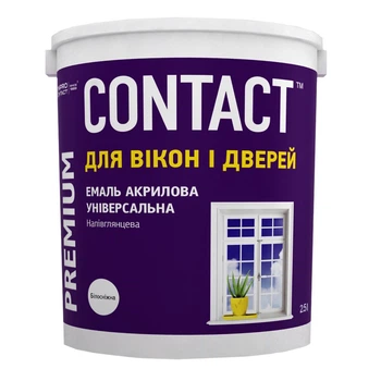 Эмаль акриловая универсальная CONTACT белая 2,5 л