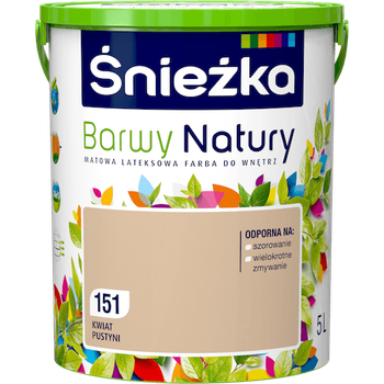 Краска интерьерная латексная Sniezka Barwy Natury 151 цветок пустыни 5 л