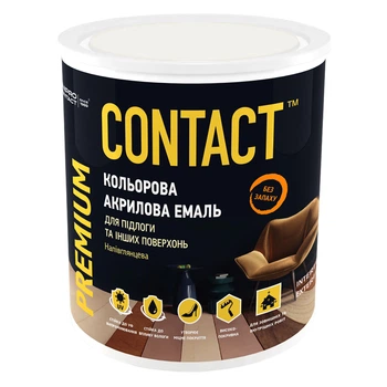 Эмаль акриловая для пола и других поверхностей CONTACT белая ( RAL 9016 ) 2,5 л