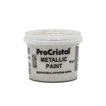 Декоративная краска ProCristal Metallic Paint IP-261 Серебро 80 г