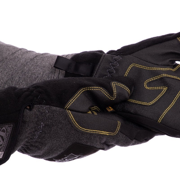 Тактичні рукавички для риболовлі полювання чоловічі на липучці MECHANIX механікс теплі флісові Чорні АН-5621 Розмір M