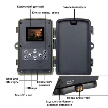 4G / APP Фотоловушка, камера для охоты Suntek HC-810Pro, 4K, 30Мп фото, с live приложением iOS / Android