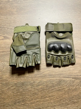 Тактические перчатки беспалые XL Зеленые (OL-BN)