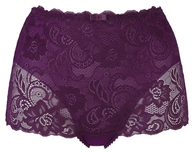 Трусики Gossard Gypsy 11114 глибокі мережевні з високою посадкою XS Dark Purple (5053014402099)