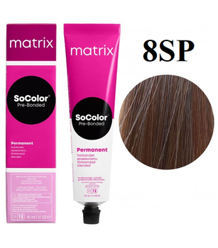Стойкая крем-краска Matrix Socolor beauty 8SP Светлый блондин серебристо-жемчужный 90 мл