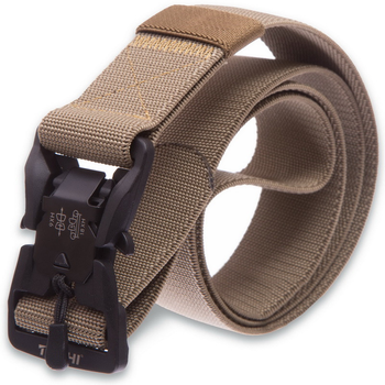 Ремень тактический пояс тактический с магнитной пряжкой Zelart Tactical Belt 1631 размер 125x3,8см Khaki