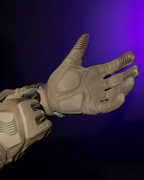 Тактические перчатки с пальцами BEZET Protective L хаки