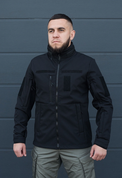 Куртка тактична на блискавці з капюшоном soft shell XS garpun black