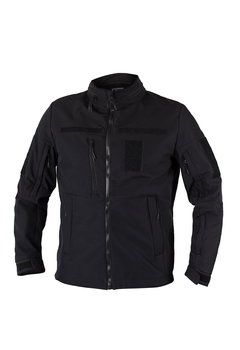 Куртка тактична на блискавці з капюшоном soft shell XL garpun black