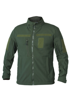 Куртка тактическая на молнии с капюшоном soft shell XXL garpun khaki