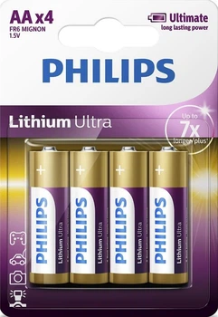 Батарейка Philips Lithium Ultra літієва AA блістер, 4 шт