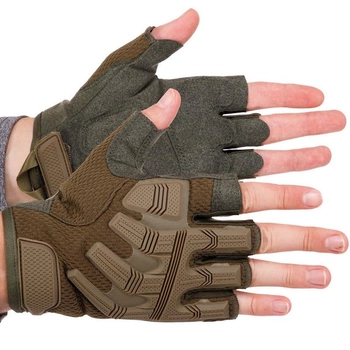 Перчатки тактические с открытыми пальцами Zelart 8808 размер XL Olive