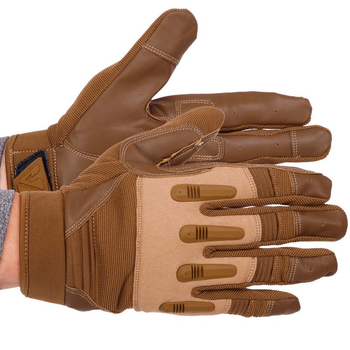 Перчатки тактические с закрытыми пальцами Zelart 8795 размер XL Khaki