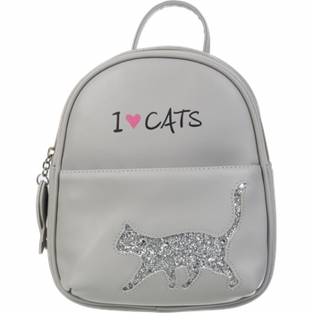 Рюкзак дошкільний ZiBi 702302 CAT LOVER сірий, штучна шкіра /ZB.702302/