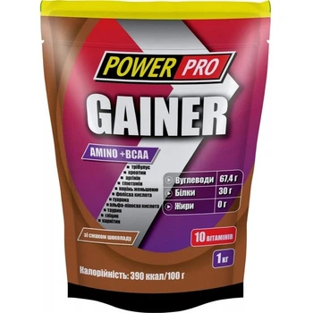 Гейнер POWER PRO Gainer 1000 g 25 servings Шоколад (000009110)